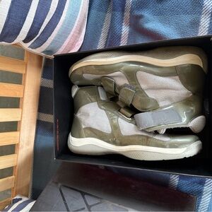 Michael Irvin Prada Cup Patent Leather Vernice Bike Sneaker